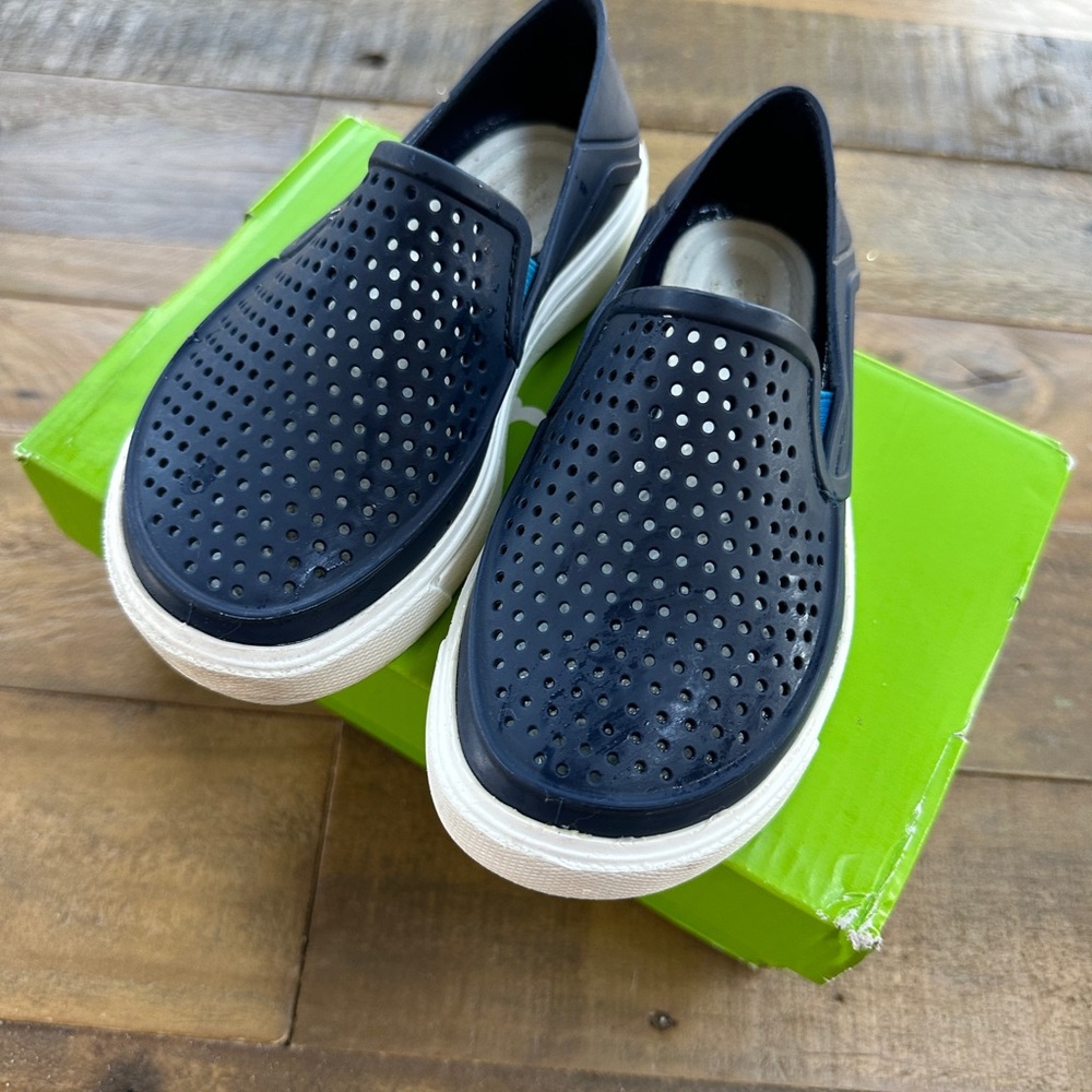Boys Navy Slip-On loafers